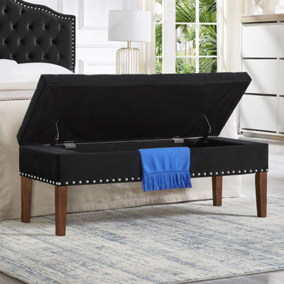 Banc capitonné avec rangement