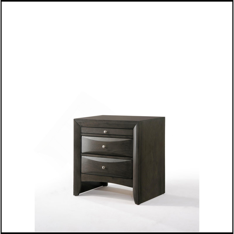 Table de chevet finition chêne gris