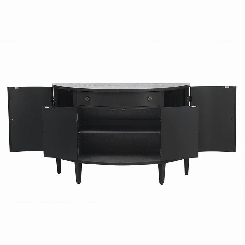 Armoire de rangement courbée pour la maison, Noir