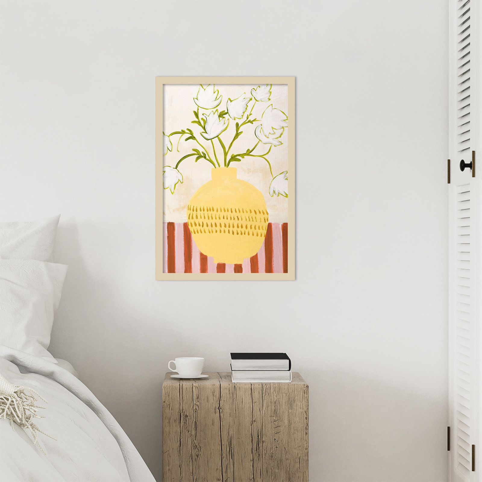 Yellow Vase Print by Design Fabrikken, 25" H x 17" W, Brown