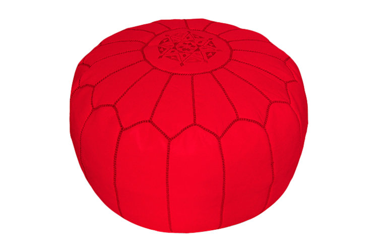 Finchley 20" Wide Round Floral Pouf Ottoman