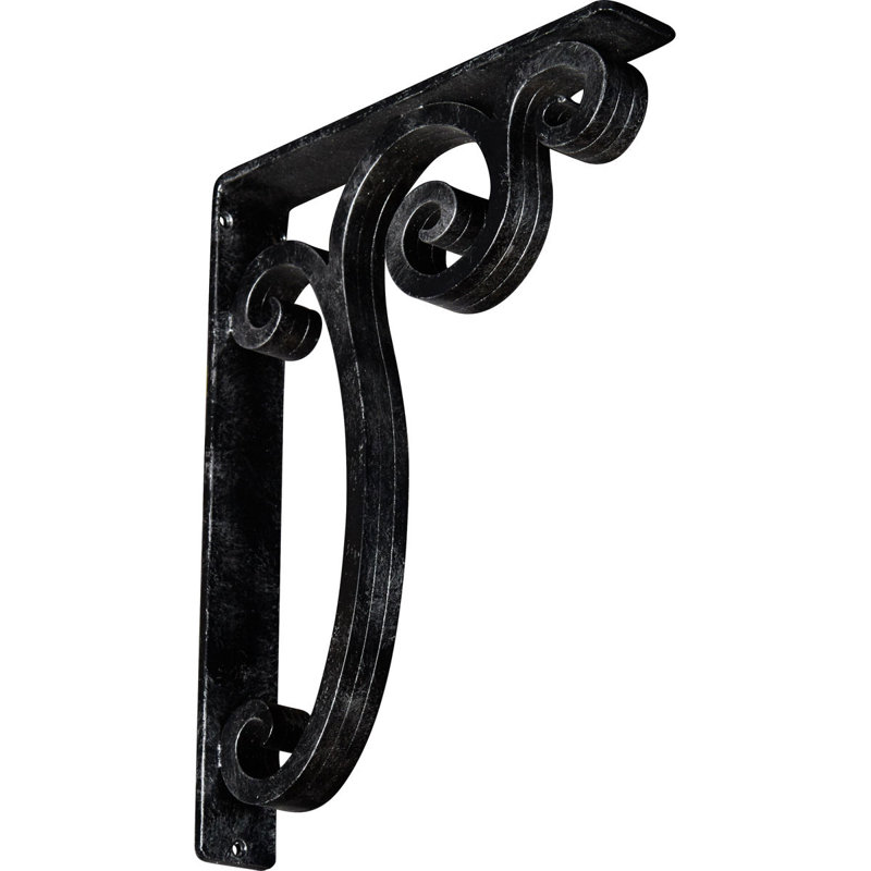 Support en fer forgé Avery, Argent antique, H 15 po x l 2 po x P 12 po