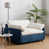 Bleu + crème chenille sélectionné