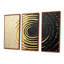 Tourbillon galactique noir et or - ensemble de spirales abstraites-2012185509-2012185514