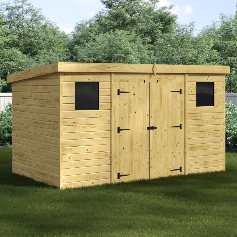 Shiplap Pent Wooden Shed, 12ft. W x 7ft. D