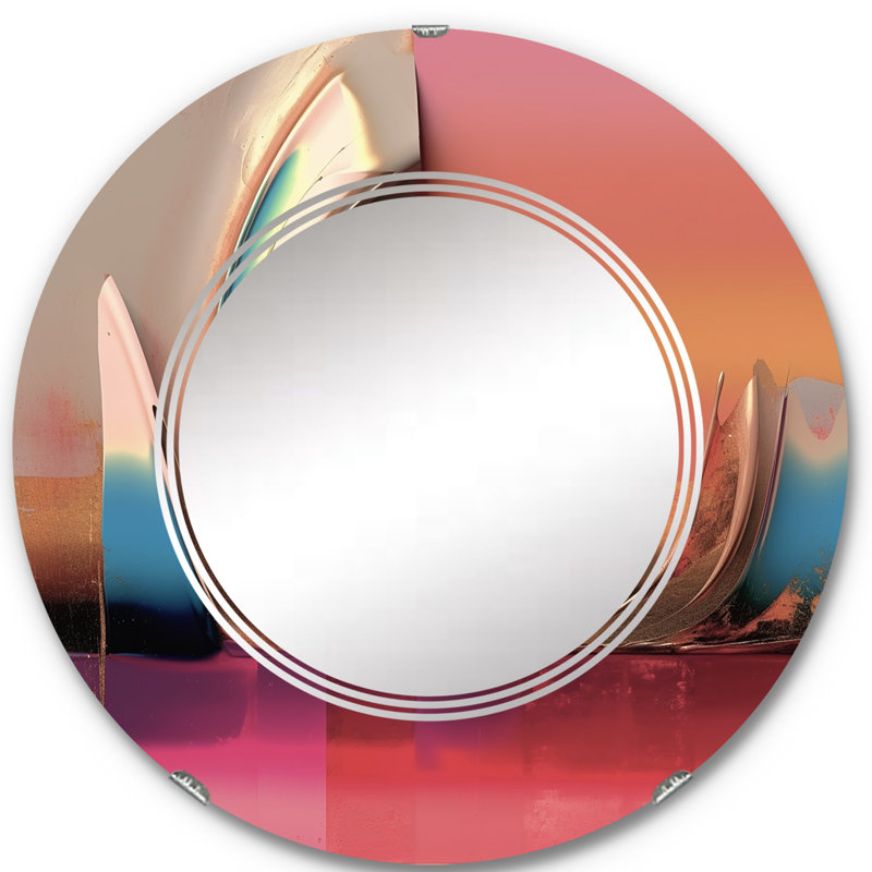PASCALA - Miroir mural rond moderne, 24 po x 24 po