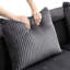 Fauteuil en velours côtelé gris à 5 places, éponge haute densité et conception modulaire, coussins compressés sous vide-750255805