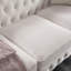 Canapé Chesterfield en tissu beige (beige)