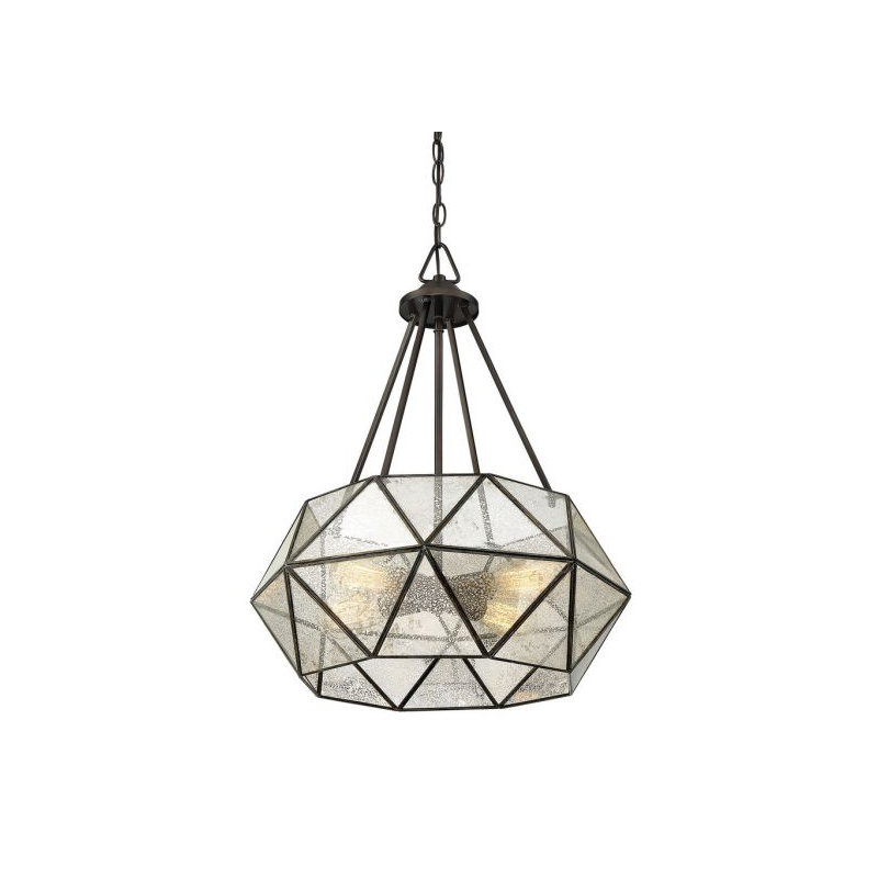 Lustre géométrique unique à 4 lumières Sky, 4 lumières, H 25,38 po x l 20 po x P 20 po