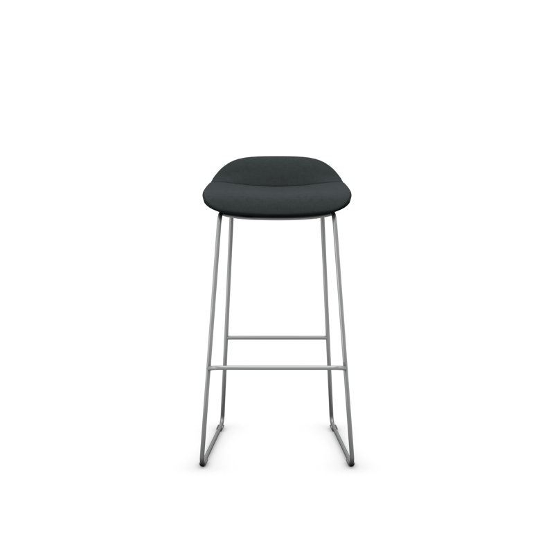 Tabouret Lilly , Argent, Polyester colombe, Tabouret de bar (siège d'une hauteur de 30 po)