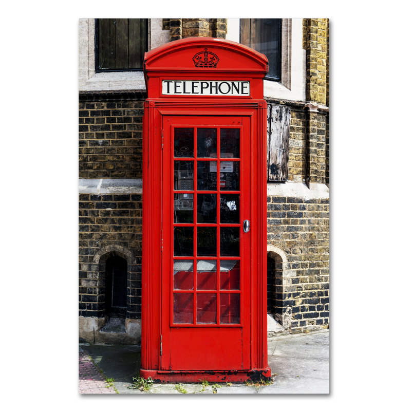 «English Téléphone Booth London», reproduction de photo sur toile tendue, H 19 po x l 12 po x P 2 po