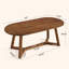 Bureau d'ordinateur de direction ovale 63 po avec plateau en bois massif et pieds-133574034