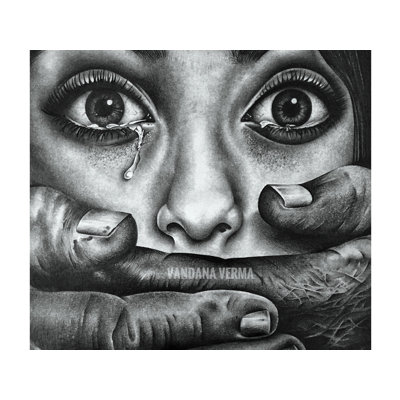 Visage incalculable | Peinture au crayon | Œuvre d'art par Vandana Verma