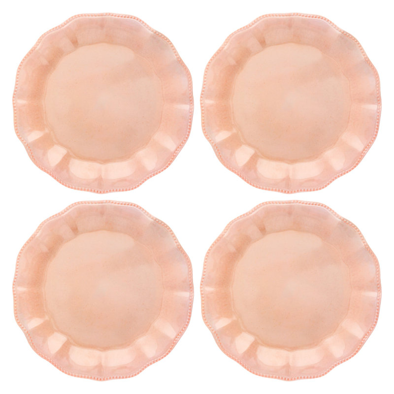 MELAMINE DINNER PLATES S4 OLIVIA BLUSH