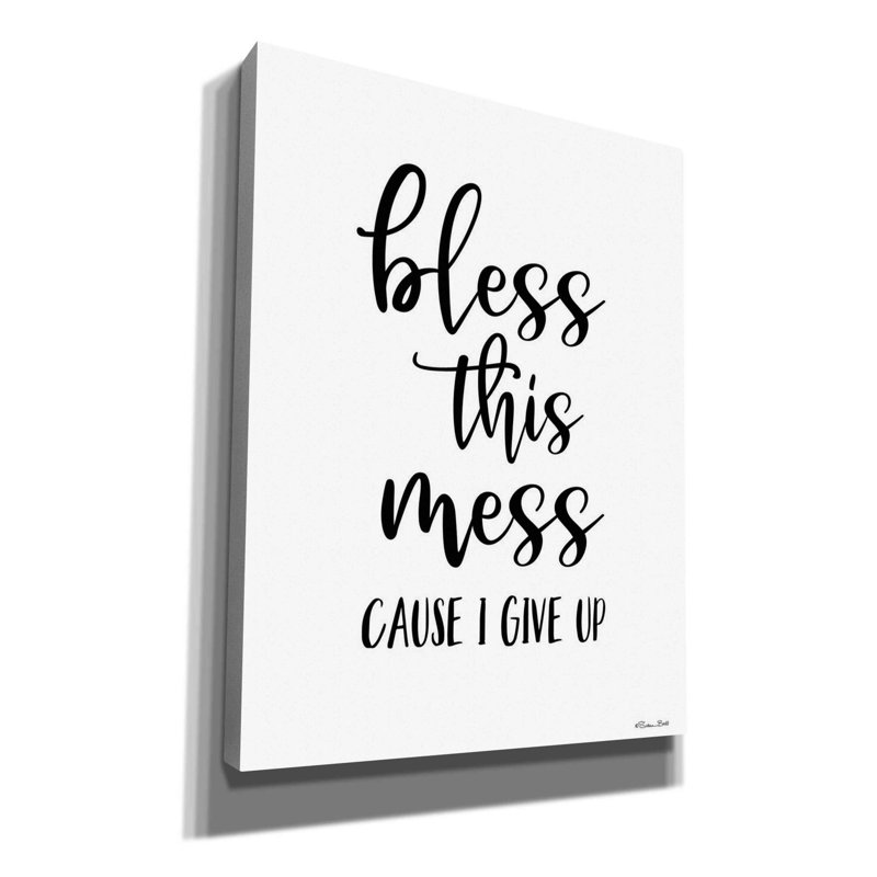 «Bless This Mess» par Susan Ball, art mural sur toile, H 34 po x l 26 po x P 1,25 po