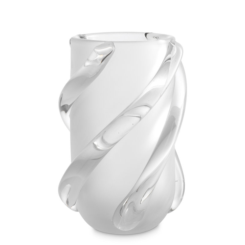Vase Celestino Frosted White, Overall height- 10.24"