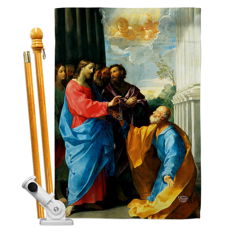 Ensemble de drapeaux réligieux en polyester 40 x 28 po