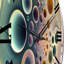 Horloge murale douce Cymatics Mandala III-93394061
