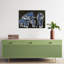 «Blue Elephant Family Abstract Minimalist Modern Elephant Nature Wildlife», reproduction d'art murale-129970383