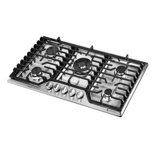 30" Stainless Steel Gas 5 Burner Cooktop With Difference Size Power Burner