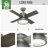 36" Loki 4 - Blade Standard Ceiling Fan with Light Kit Included-51403069