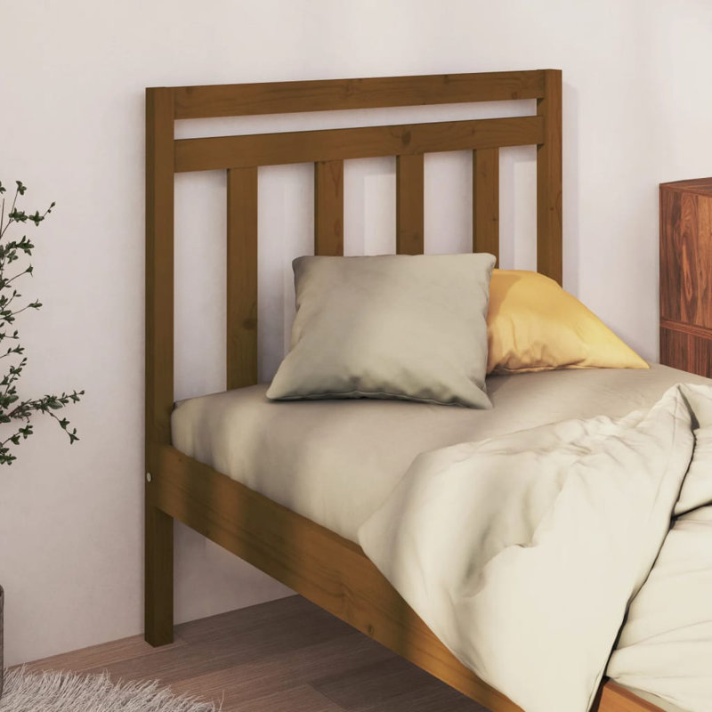 Romriell Solid Wood Headboard, Single (3'), Black
