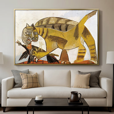 Cat Eating a Bird, 1939-Pablo Picasso-Framed Gallery Wrapped Canvas