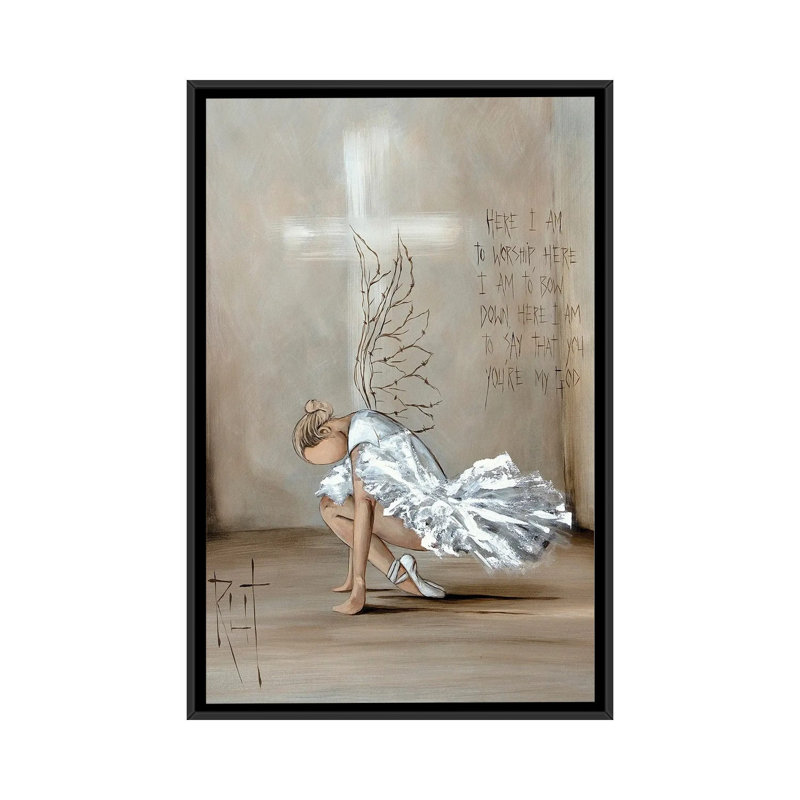 « Here I am to adoration » par rut art Creations-impression, Pas de tapis, H 18 po x l 26 po x P 1,5 po