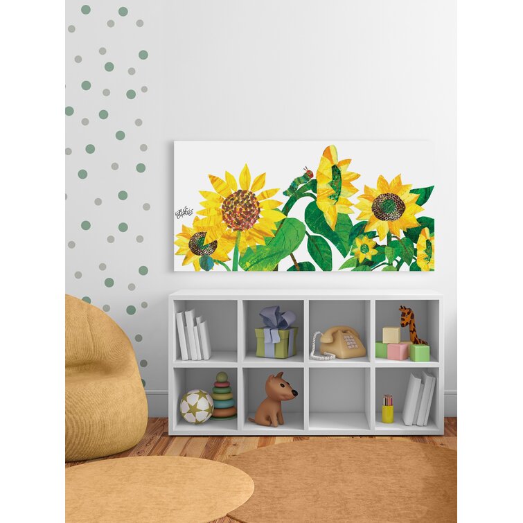 Sunflower Flower Painting on Canvas Kids Wall Art Kids Room Decor