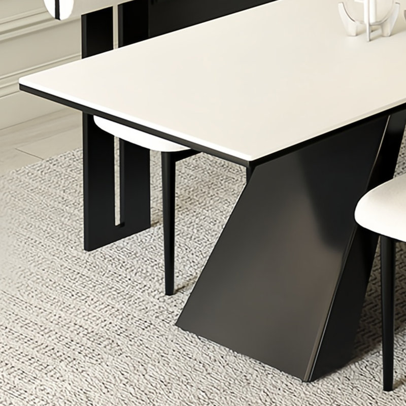 Minimalist rectangular dining table, 29.53”H x 70.87”L x 31.5”W