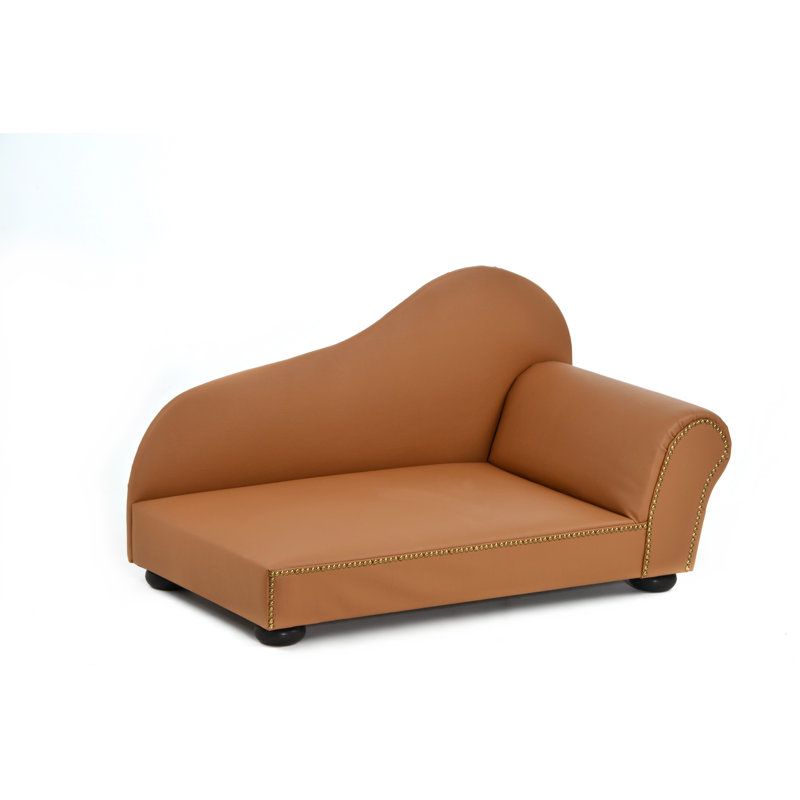 Eakin Faux Leather Pet Bed, Nougat, 40cm H x 75cm W x 39cm D