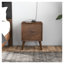 Table de chevet 2 tiroirs Alexandra Mid-Century