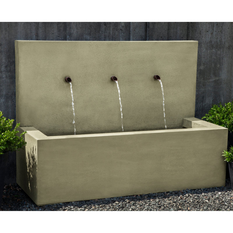 Hand Crafted Weather Resistant Floor Fountain, Verde