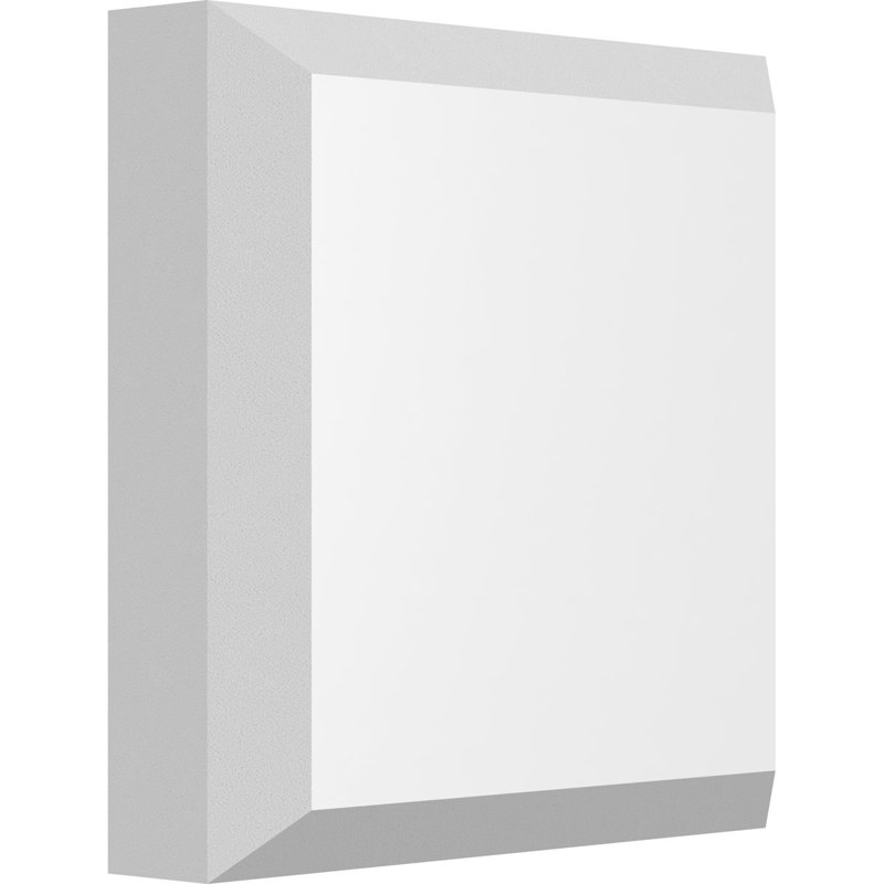 Rosette standard Sedgwick avec bord biseauté, H 3 po x l 3 po x p 0,75 po