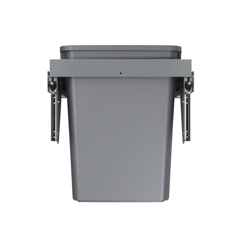 Couvercle en acier pour installation de déchets et de recyclage Contenants et fermeture en douceur pour base à accès complet de 18 po
