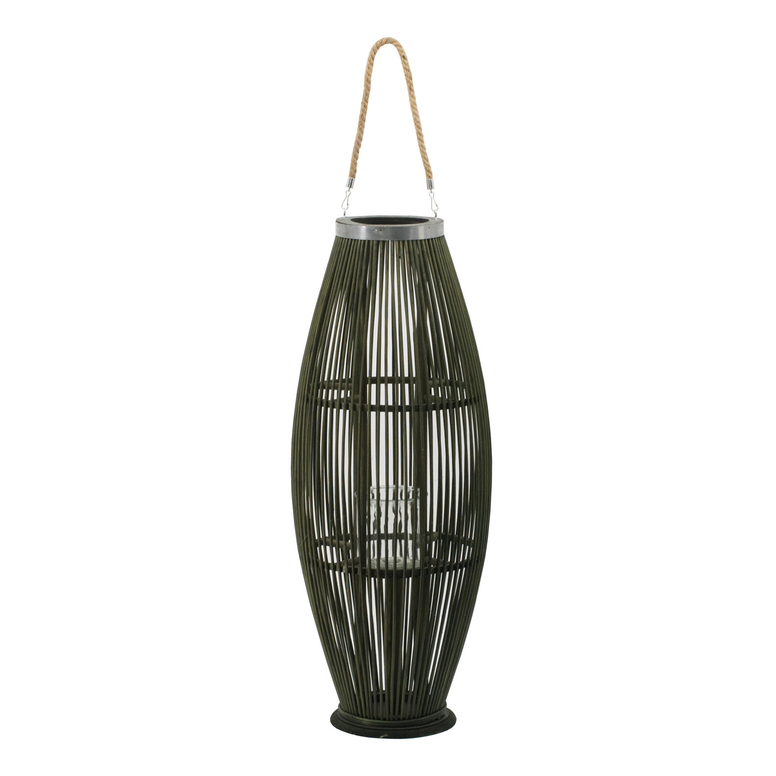 Bamboo Lantern Candle Holder, 32.7" H x 12.6" W x 12.6" D