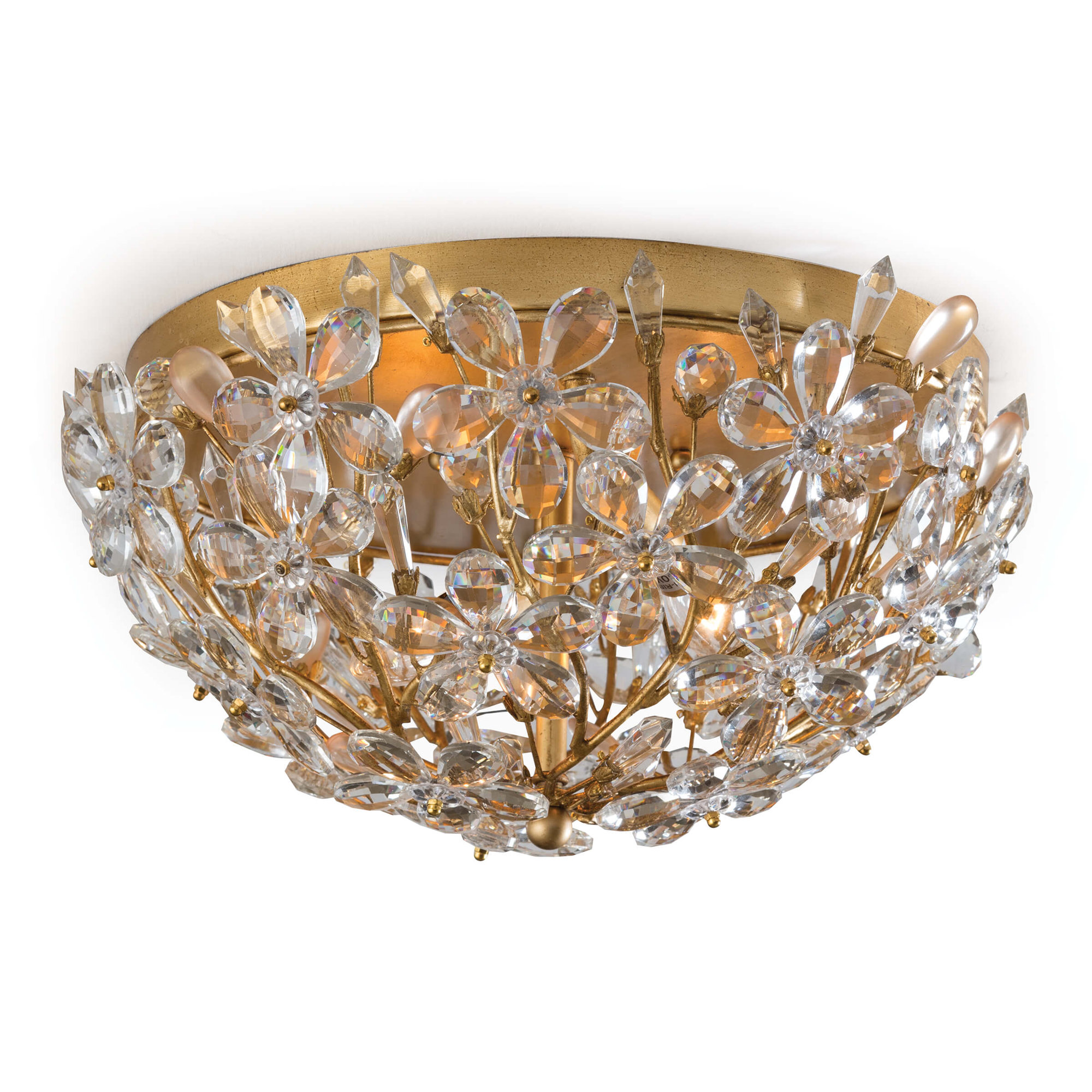 Cheshire Flush Mount, Gold Leaf