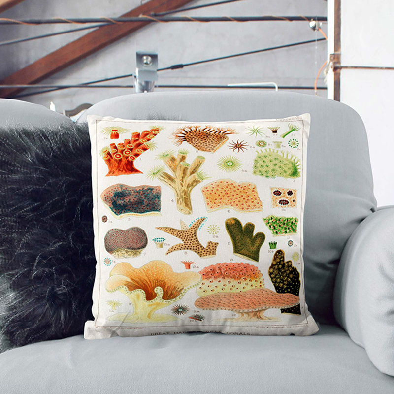 Square Throw Cushion, 40cm H x 40cm W x 15cm D