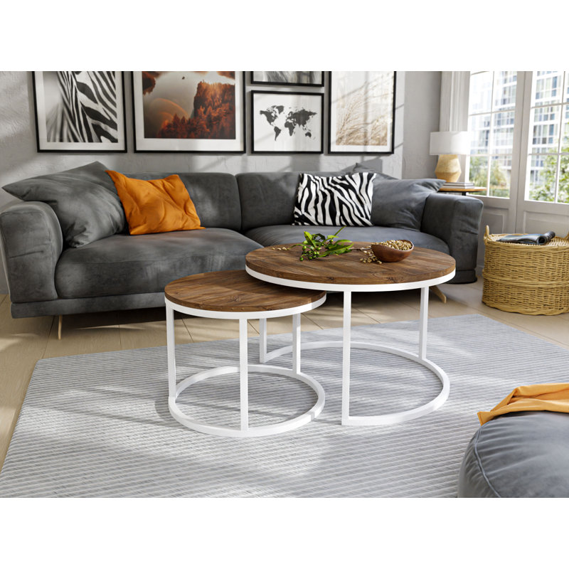 Karlos Frame Coffee Table, 48cm H x 70cm L x 70cm W, White
