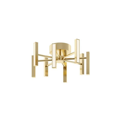 E66FB56CB51948299DF67EDAA733711F Indra 16" LED Semi-Flush, Adjustable Cct, Satin Brass
