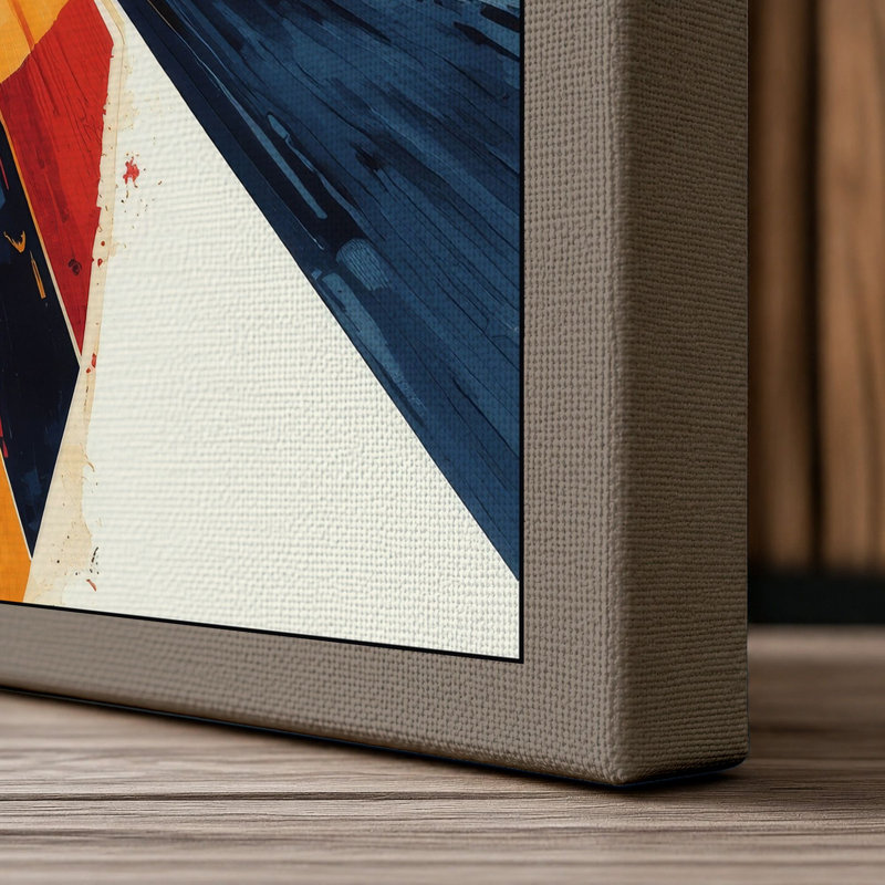 Starburst Geometry Geometric - Wrapped Canvas, 36x24 - 91.4 x 61.0 cm, Taupe Border