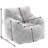 White Bean Bag Chair Made Of Soft Foam And Fabric Comfy With-1028642518