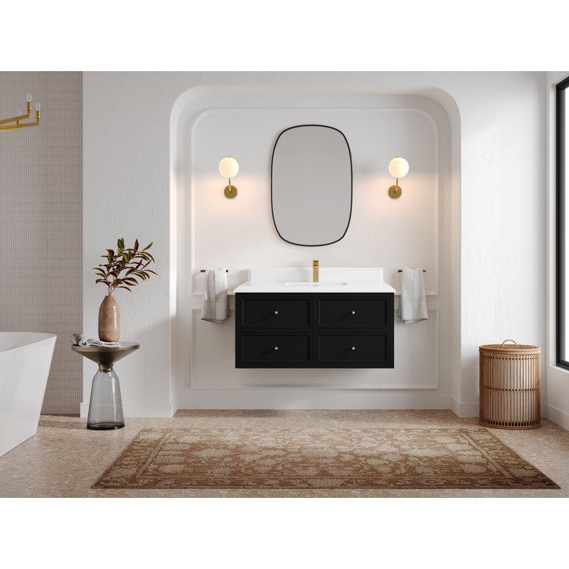 Meuble-lavabo simple 42 po Roswell, 1,5 PO – blanc