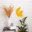 Yellow Abstract Woman Abstract Classic Wall Art Print-1814992378