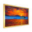 Bateau sur un coucher de soleil orange - reproduction d'art sur toile-785422887-785422890