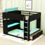 Full Loft Bed With Adjustable Desk, RGB Lighting, And Ample Storage-1331756103