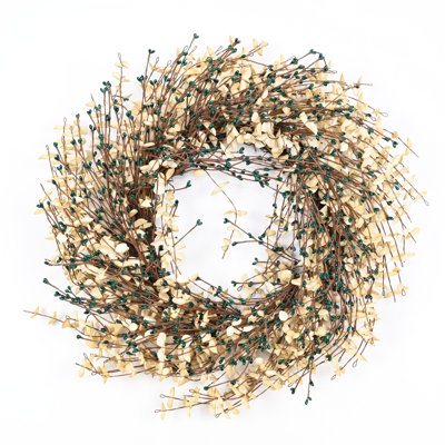 24" Grass, Berry, Twig Thanksgiving Wreath