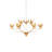 Paradiso 9 - Light Wrought Iron Dimmable Tiered Chandelier