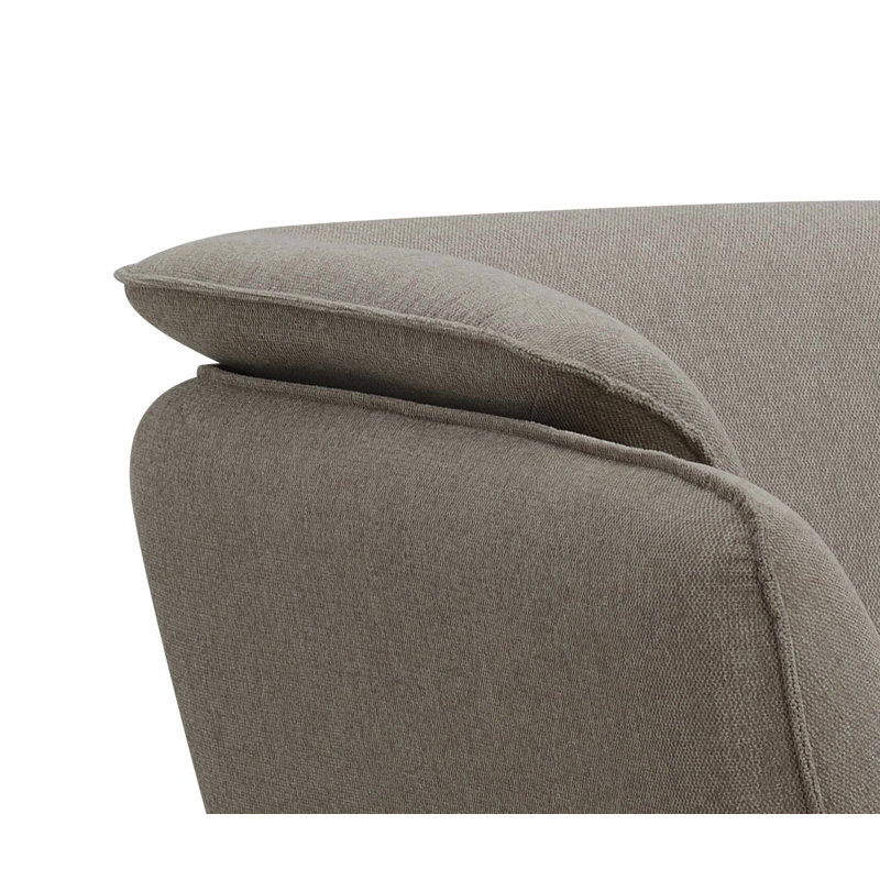 Causeuse Boucle gris clair, Brown Linen