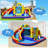 14.1' x 11.58' Bounce House with Water Slide and Air Blower